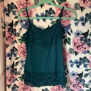 Teal Lace Cami